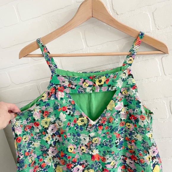 Anthropologie x Maeve Quinn Textured Cami Floral print Kwlly green Boho 8 - Picture 11 of 13